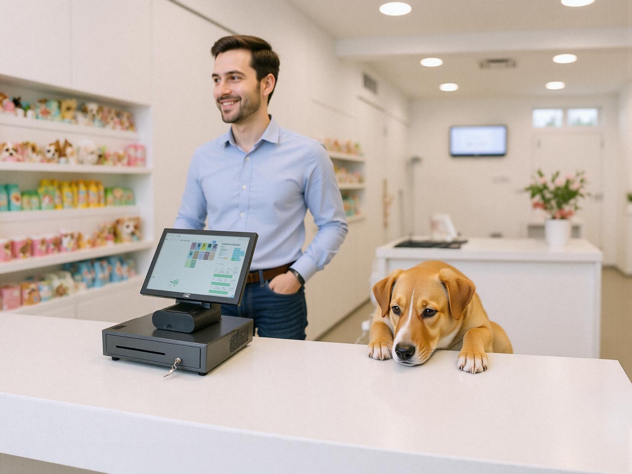Kassensystem Hundesalon TIM.POS — Tierhistorie, Terminkalender, Offline-Betrieb